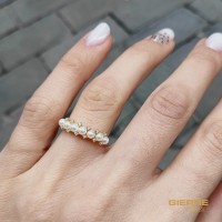 ME18932 Anello rivierè perle